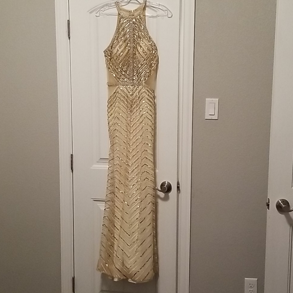 Cinderella Divine Gold Sequin with Crystal Embelli